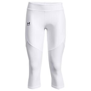 Under Armour Womens HeatGear Team 3/4 Leggings White Large